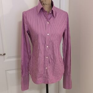 Moda International Pink and White Striped Top